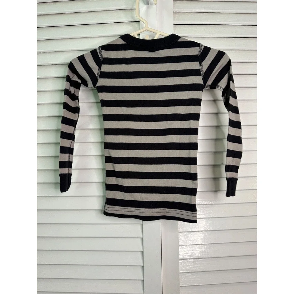 Hanna Andersson Size 110 Black.& Gray Stripe Batman Organic Cotton Pajamas LJs